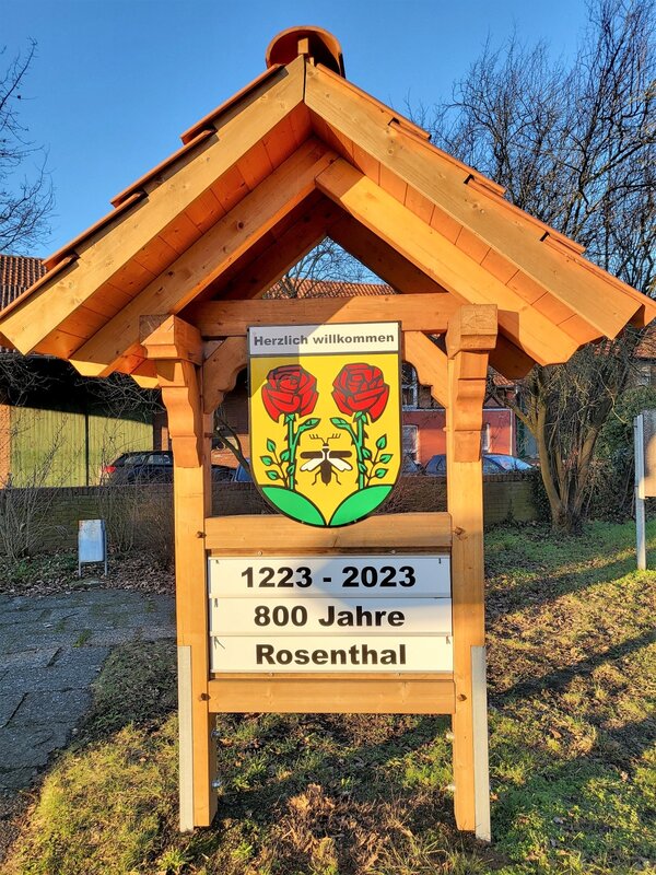 800 Jahre Rosenthal Ortseingang