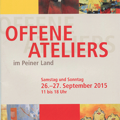 Die Draufsicht der Veranstaltungsbroschüre der Tage der Offenen Ateliers 2015.