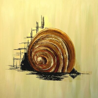 Ute Löhr, der Titel des Bildes ist: So oder so. Das Abbild einer Schnecke.