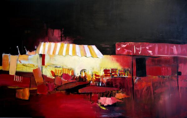 EIne Stranbar mit Acryl gemalt.