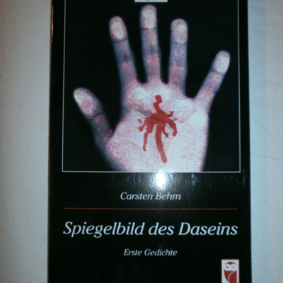 Buchdeckel des Gedichtbands "Spiegelbild des Daseins" von Carsten Behm.